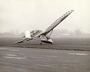 Bedfordshire: Emiel Hartman crashes in his man-powered ornithopter