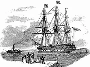 Emigrant: Emigrant ship, around 1850