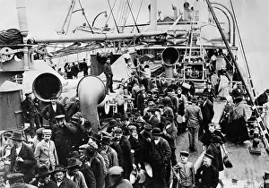 Demographics: Emigrants on the deck of the passenger ship Imperator, 191