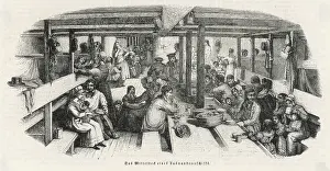 Emigrating: Emigrants at dinner