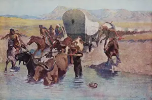 Photomechanical: THE EMIGRANTS, by Frederick Remington, 1904