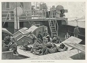 Steerage: Emigrants on a ship heading for America