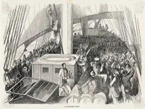 Shipboard: Emigrants from Strasbourg head for America