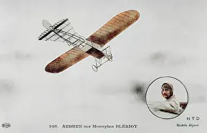 Pioneering: Emile Aubrun in Bleriot monoplane