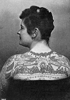 Burgh: Emma de Burgh, tattooed lady, 1897
