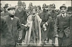 Militants: Emmeline Pankhurst arrested 1908