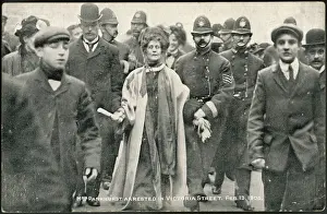 Arrests: Emmeline Pankhurst arrested 1908