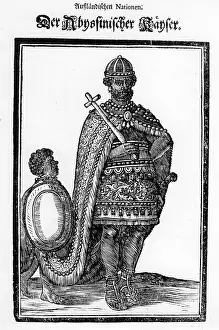 Abyssinia: Emperor of Abyssinia (Ethopia), carrying a cross