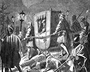 Flees: Emperor Carl V flees the Protestants