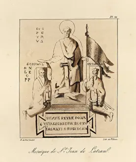 8th Century: Emperor Charlemagne receiving the standard of