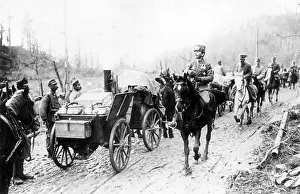 Vicinity: Emperor Charles I visiting troops, 1917