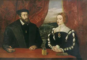 1539: Emperor Charles V and Empress Isabella, by Rubens