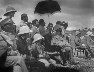 Selassie: emperor Haile Selassie at maneuvers