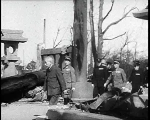 Hiroshima: Emperor Hirohito Inspecting Devastation In