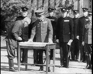 Hiroshima: Emperor Hirohito Inspecting Devastation In