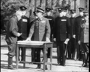 Hiroshima: Emperor Hirohito Inspecting Devastation In