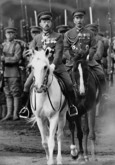 Emperor Hirohito at a parade, 1940