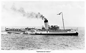 Paddleboat: Emperor of India paddle steamer, at sea