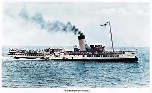 Paddleboat: Emperor of India paddle steamer, at sea