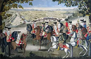 Wurmser: Emperor Josef II. and his generals in Munchendorf