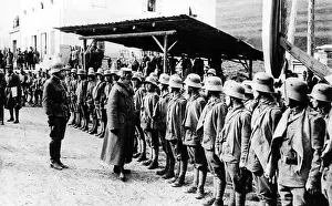 Slovenia: Emperor Karl I inspects Austrian troops, 1917