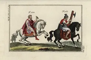 Hatchet: Emperor Marcus Aurelius on horseback, and a