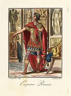 L. Labrousse: Emperor in military uniform, ancient Rome