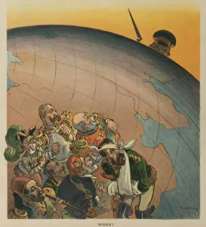 Mutsuhito: Emperor Mutsuhito of Japan, peering over the Earth
