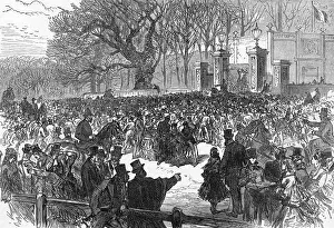 Chislehurst: Emperor Napoleon lying in state: crowds at Chislehurst
