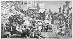 Punishes: Emperor Nero punishing Christians