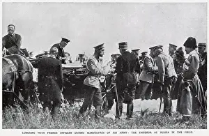 Lunching: The Emperor of Russia in the field