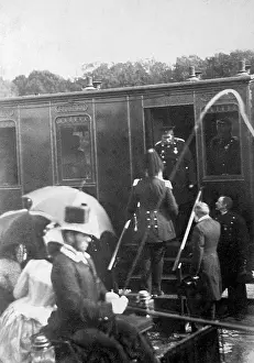 Buch: Emperor Wilhelm I upon his arrival in Buch, 1885