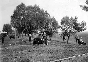 Szczecin: Emperor Wilhelm II in a car, 1900