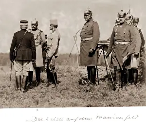 Habsburg: Emperor Wilhelm II during a maneuver, 1912