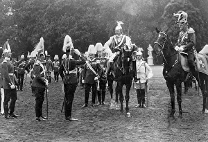 Garde: Emperor Wilhelm II during the Spring Parade in Potsdam, 1910