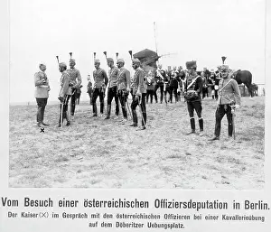 Doeberitz: Emperor William II with Austrian officers in Doeberitz, 1914