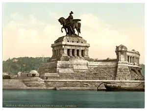 Coblenz: Emperor William's Monument, Coblenz, the Rhine, Germany