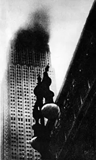 Accidently: The Empire State Building, New York, on Fire, 1945