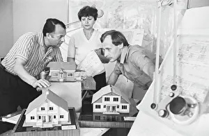 Discussing: Employees of construction company