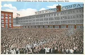 Massed: Employees - Ford Motor Company, Detroit, Michigan, USA