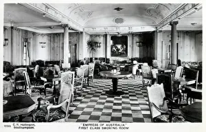 Steamships: Empress of Australia - First Class Smoking Room