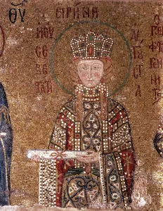 Donation: Empress Irene. Mosaic. Turkey