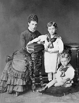 Tsesarevich: Empress Maria Feodorovna with two of her sons