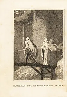 12th Century: Empress Matilda escaping the siege of Oxford, 1142