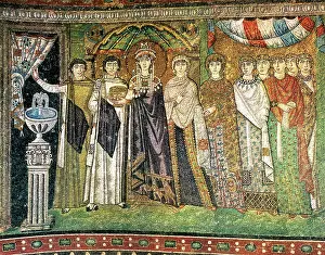 Attendant: Empress Theodora. Basilica of Saint Vitale. Italy