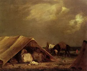 Delacroix: Encampment of Arab Mule-Drivers, by Delacroix
