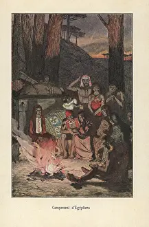 Felicien: Encampment of Egyptians around a campfire
