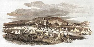 Sufferers: Encampment of sufferers by the Great Fire at Montreal
