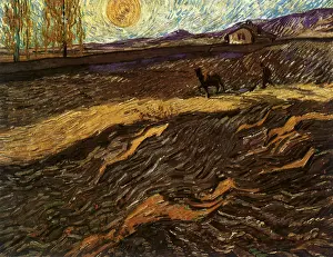 Ploughman: Enclosed Field with Ploughman, by Van Gogh