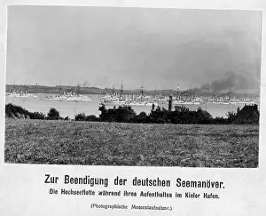 Flagpole: End of a German sea maneuver, 1910